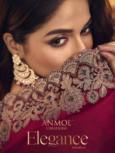 ELEGANCE VOL 18 BY ANMOL CREATION GEORGETTE SAREE MANUFACTURER IN INDIA